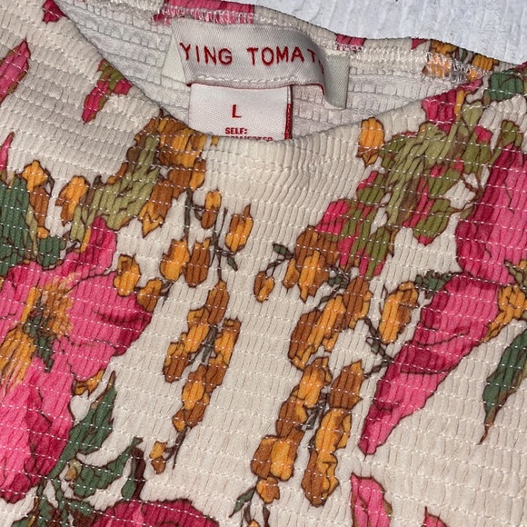 Flying Tomato Floral Dress Boho Babydoll Style Bohemian Dress Puff Sleeve - Picture 3 of 11